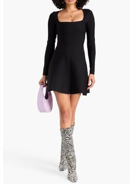 STAUD | Deora Stretch-Knit Mini Dress